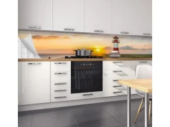 Myspotti Küchenrückwandfolie Leuchtturm Sylt Selbstklebend 450 cm x 60 cm