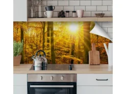 Myspotti Küchenrückwandfolie Herbstwald Selbstklebend 220 cm x 60 cm