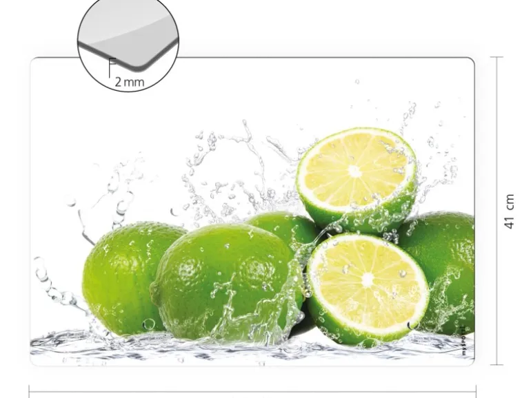 Myspotti Mini-Spritzschutzplatte Aqua Limette 59 cm x 41 cm
