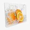 Myspotti Mini-Spritzschutzplatte Aqua Orange 59 cm x 41 cm