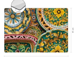 Myspotti Mini-Spritzschutzplatte Ceramica 59 cm x 41 cm Bunt