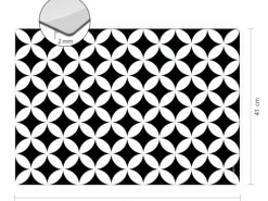 Myspotti Mini-Spritzschutzplatte Chadi 59 cm x 41 cm Schwarz-Weiß