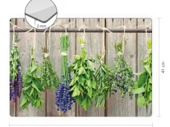 Myspotti Mini-Spritzschutzplatte Herbs 59 cm x 41 cm