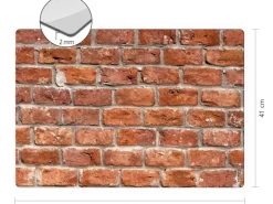 Myspotti Mini-Spritzschutzplatte Brick Wall 59 cm x 41 cm Braun