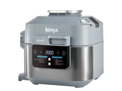 Ninja Cooking System und Heißluftfritteuse ON400DE Speedi Rapid Hellgrau