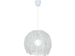 Näve Korb-Pendelleuchte Struwel Weiß Ø 40 cm x 35 cm