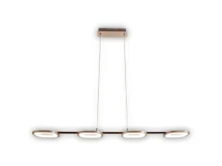 Näve LED-Pendelleuchte Beam Stahl-Blank 150 cm x 100 cm x 16 cm 4er-Set