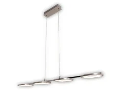 Näve LED-Pendelleuchte Beam Stahl-Blank 150 cm x 100 cm x 16 cm 4er-Set
