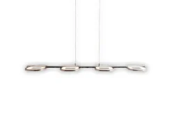 Näve LED-Pendelleuchte Beam Stahl-Blank 150 cm x 100 cm x 16 cm 4er-Set