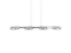 Näve LED-Pendelleuchte Beam Stahl-Blank 150 cm x 100 cm x 16 cm 4er-Set