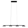 Näve LED-Pendelleuchte Cimo Schwarz 150 cm x 96 cm x 12 cm 4er-Set