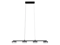 Näve LED-Pendelleuchte Cimo Schwarz 150 cm x 96 cm x 12 cm 4er-Set