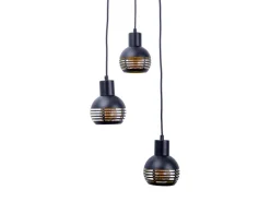 Näve Pendelleuchte Casco Schwarz Ø 25 cm x 120 cm 3er-Set
