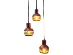 Näve Pendelleuchte Casco Schwarz Ø 25 cm x 120 cm 3er-Set