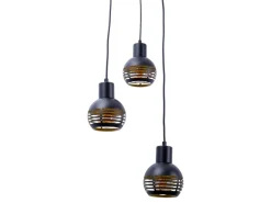 Näve Pendelleuchte Casco Schwarz Ø 25 cm x 120 cm 3er-Set