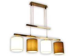 Näve Pendelleuchte Tilde 4-flammig Braun-Beige