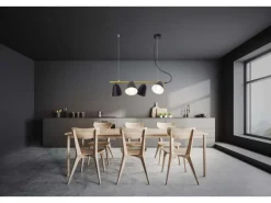 Näve Pendelleuchte Triton Schwarz 126 cm x 61 cm x 13 cm 4er-Set