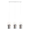 Näve Pendelleuchte Vidrio Silber 141 cm x 11,5 cm 64 cm 3er-Set