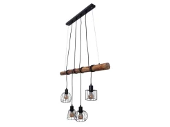 Näve Pendelleuchte Woodland Schwarz 150 cm x 100 cm x 13 cm 4er-Set