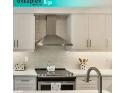 Oktaplex LED Unterbauleuchte Riga Küche 28cm Warmweiß 3000K 230V mit Schalter