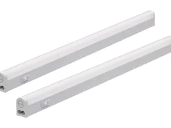 Oktaplex LED Unterbauleuchte Riga 2er Set Küche 28cm Neutralweiß 4000K 230V mit Schalter