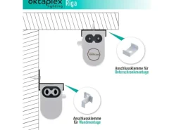 Oktaplex LED Unterbauleuchte Riga Küche 54cm Neutralweiß 4000K 230V mit Schalter