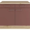 OPTIFIT Bari407 Küchen-Unterschrank 100 cm Rostrot