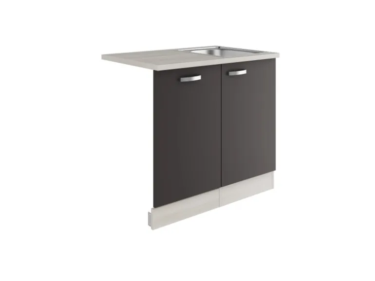 OPTIFIT Faro220 Küchen-Spülenschrank-Set Anthrazit