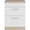Optifit Küchen-Auszugsunterschrank Dakar286 60cm Weiß Sgl. für Glaskeramikkochf