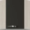 Optifit Küchen-Eckoberschrank Dakar220 60/60cm x 57,6cm x 34,6cm Anthrazit-Braun