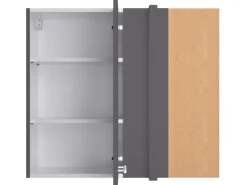 Optifit Küchen-Eckoberschrank Ingvar420 80/ 45 x 70,4 x 34,9 cm Anthrazit Matt