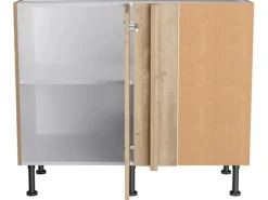 Optifit Küchen-Eck-Unterschrank Erik290 100/65 x 87 x 58,4 cm Wildeiche
