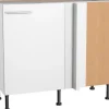 Optifit Küchen-Eck-Unterschrank Bengt932 100/65 x 87 x 58,4 cm Weiß