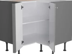 Optifit Küchen-Eck-Unterschrank Mats825 90/90 cm x 57 cm x 58,4 cm Basaltgrau