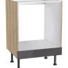 Optifit Küchen-Herdumbau Jonte984 60 cm x 87 cm x 58,4 cm Anthrazit-Wildeiche