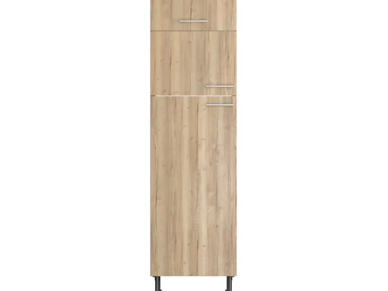 Optifit Küchen-Hochschrank für Kühl-Gefrier-Kombi Erik290 60 cm Wildeiche