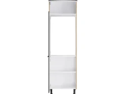 Optifit Küchen-Hochschrank für Kühlschrank Linus984 60 cm Anthrazit-Wildeiche