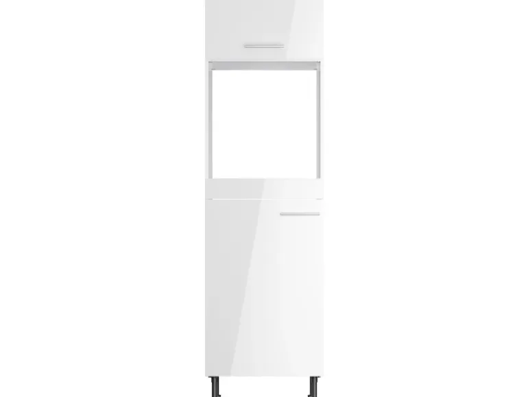 Optifit Küchen-Hochschrank für Backofen und Kühlschrank Rurik986 60 cm Weiß