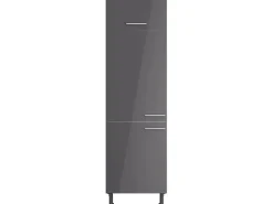 Optifit Küchen-Hochschrank für Kühlschrank Jonte984 60 cm Anthrazit-Wildeiche