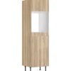 Optifit Küchen-Hochschrank für Backofen und Kühlschrank Erik290 60 cm Wildeiche