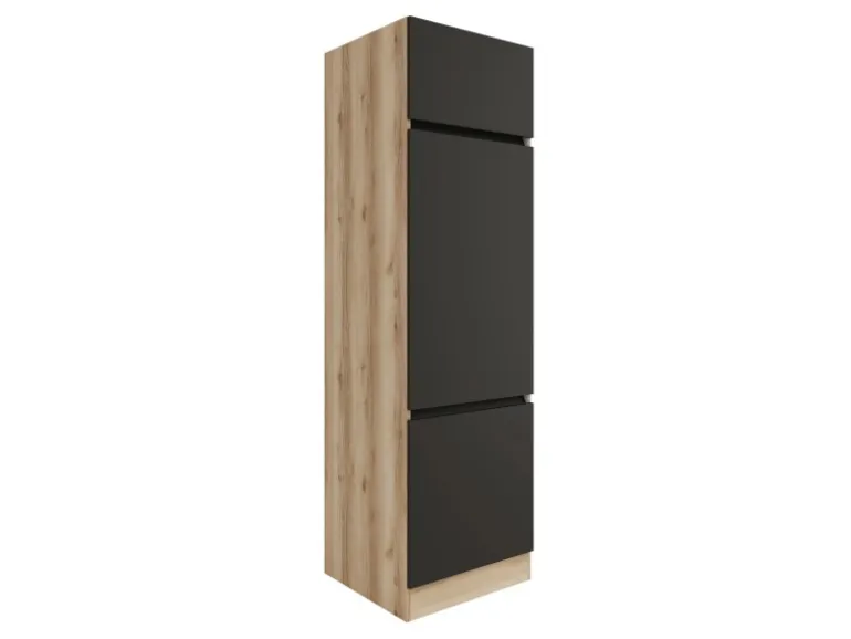 Optifit Küchen-Hochschrank 60 x 206,8 x 57,1 cm Noah420 Anthrazit Wildeiche NB
