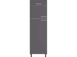 Optifit Küchen-Hochschrank für Kühl-Gefrier-Kombi Ingvar420 60 cm Anthrazit Matt