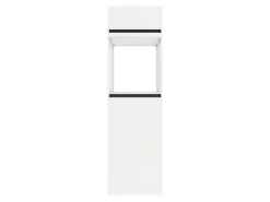 Optifit Küchen-Hochschrank f. Backofen u. Kühlschrank 60cm Weiß Anthrazit