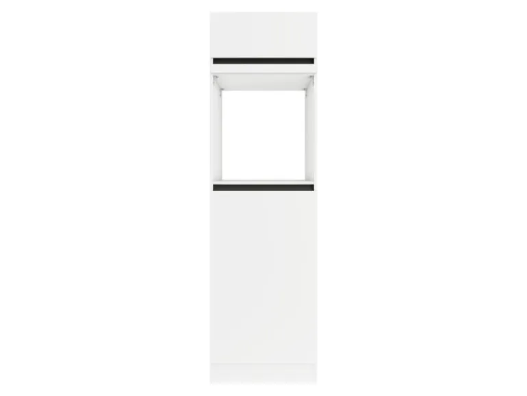 Optifit Küchen-Hochschrank f. Backofen u. Kühlschrank 60cm Weiß Anthrazit