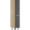 Optifit Küchen-Midi-Apothekerschrank Linus984 30 cm Anthrazit-Wildeiche