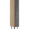 Optifit Küchen-Midi-Apothekerschrank Jonte984 30 cm Anthrazit-Wildeiche