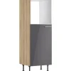 Optifit Küchen-Midischr. für Backo. und Kühls. Jonte984 60cm Anthrazit-Wildeiche