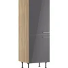 Optifit Küchen-Midischrank für Kühlschrank Jonte984 60 cm Anthrazit-Wildeiche