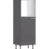 Optifit Küchen-Midi-Schrank f. Backofen und Kühls. Ingvar420 60cm Anthrazit Matt