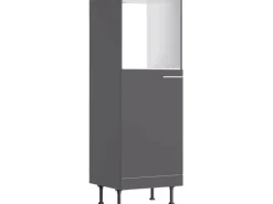 Optifit Küchen-Midi-Schrank f. Backofen und Kühls. Ingvar420 60cm Anthrazit Matt